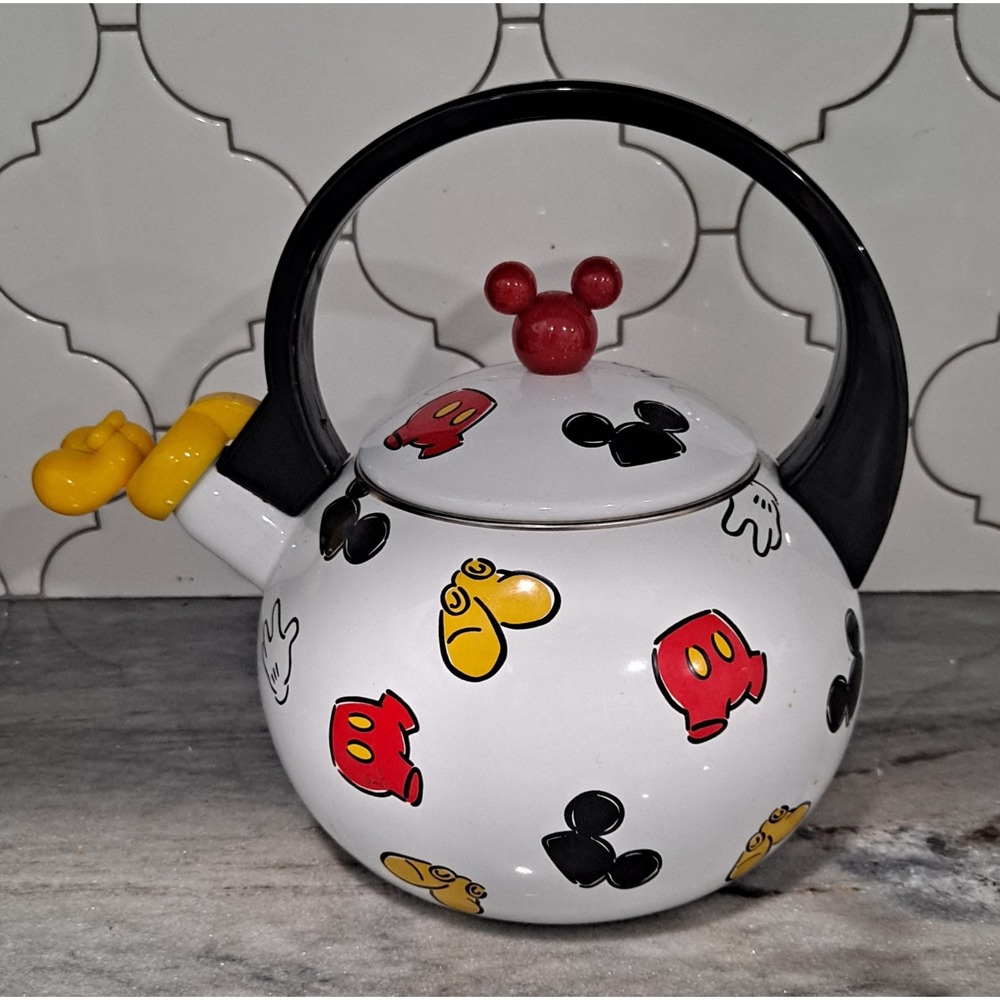 RARE Vintage Disney's Mickey Mouse Body Parts Tea Kettle Teapot White 1980's - Picture 1 of 7